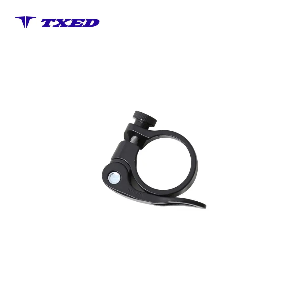 34.9mm Quick Release Aluminum Black Anodized Collar Seatpost Clamp for Bike Seat Tube Fixing