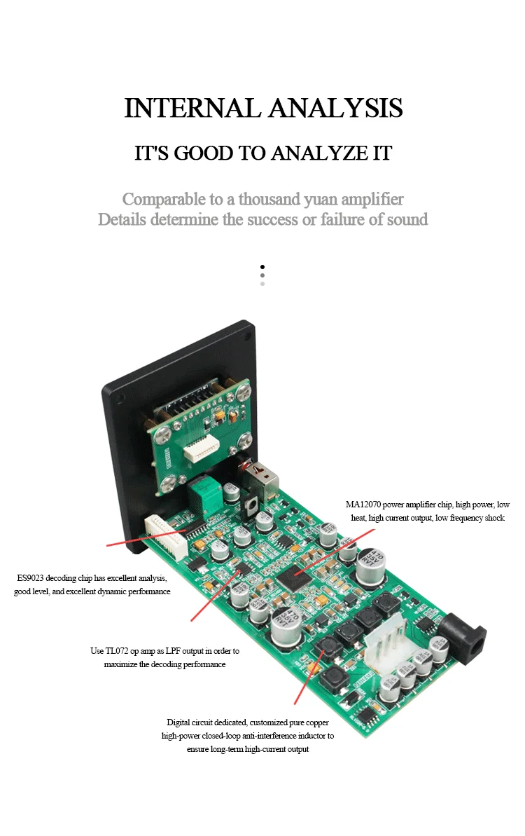 BRZHIFI New C50 BT5.0 Infineon MA12070 ES9023 HIFI Player Card Digital Power Amplifier 80W*2 U Disk/USB/TF Card Sound Stereo Amp factory