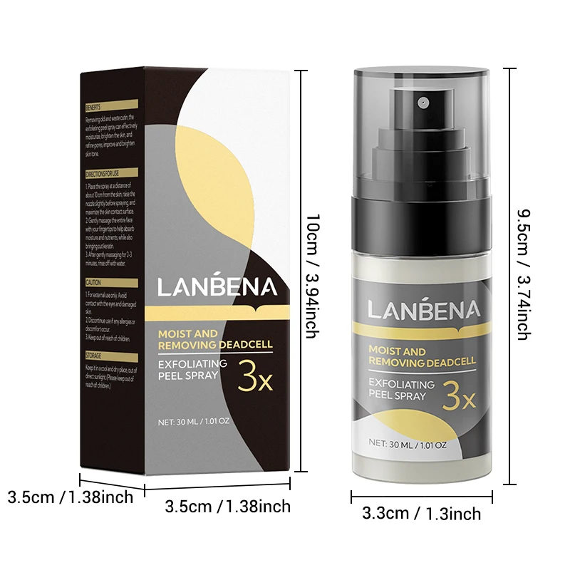 LANBENA Facecare Exfoliating Spray Korean Skin Care for All Skin Types with Natural Aloe Vera Extract details
