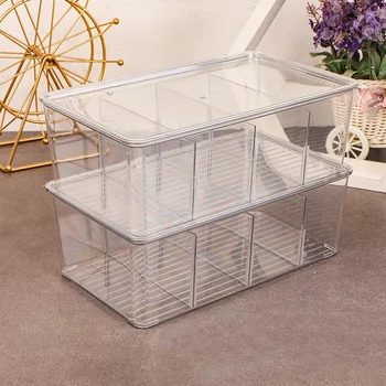 Food Storage Organizer Bins, Clear Plastic Bins for Pantry, Kitchen, Fridge, Cabinet Organization and Storage