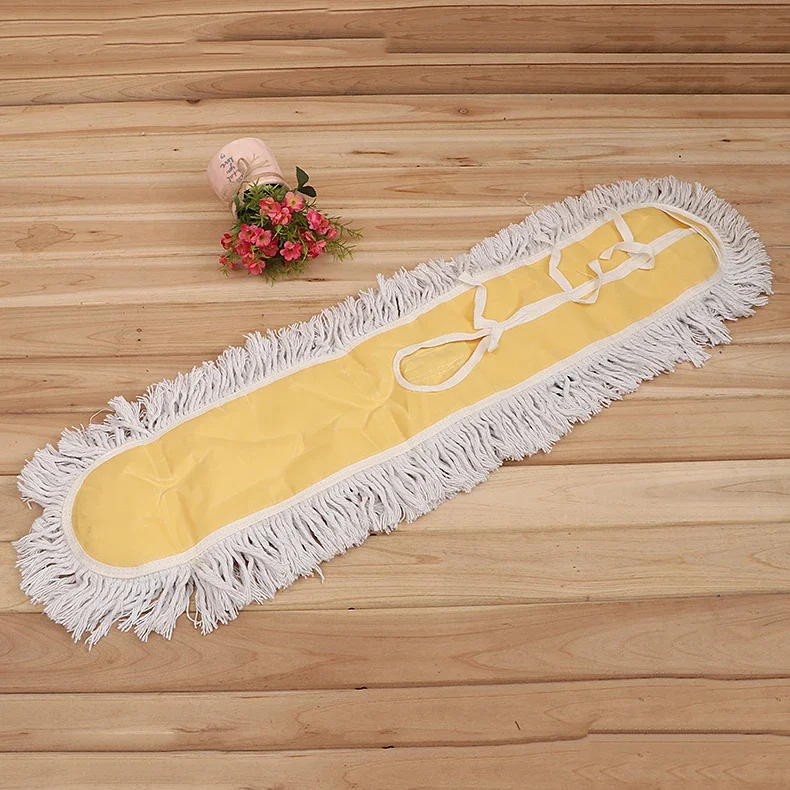 Коммерческая зеленая алюминиевая хлопковая плоская швабра с большой зоной очистки пола для промышленного использования на заводе