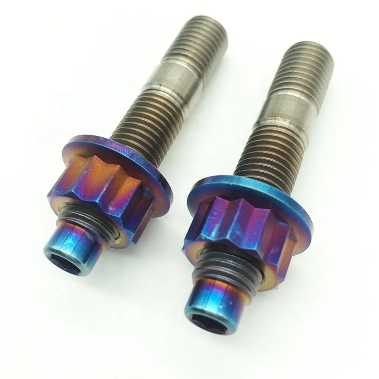 Kit Collettore Scarico SSTI In Titanio GR5 - 12 Pezzi, M8x1.25x45mm, Blu Bruciato - Foto 4