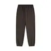 Pantaloni color caffè 001 con fascia alla caviglia
