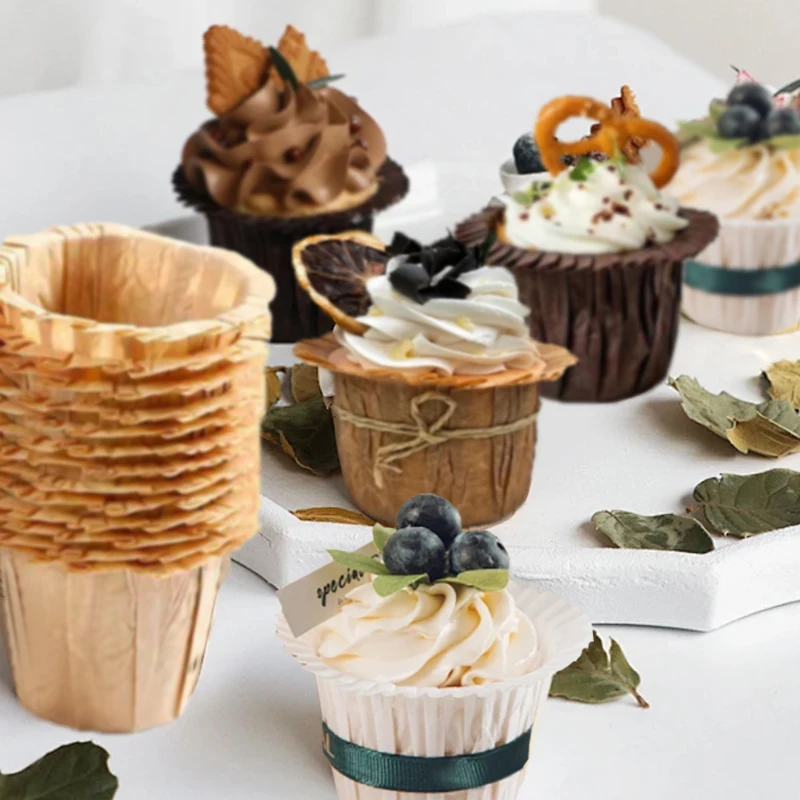 Hot Sale Top Hat Disposable Paper Cupcake Liner High Temperature Resistance Greaseproof Cake Mold Top Seller Cake Tools