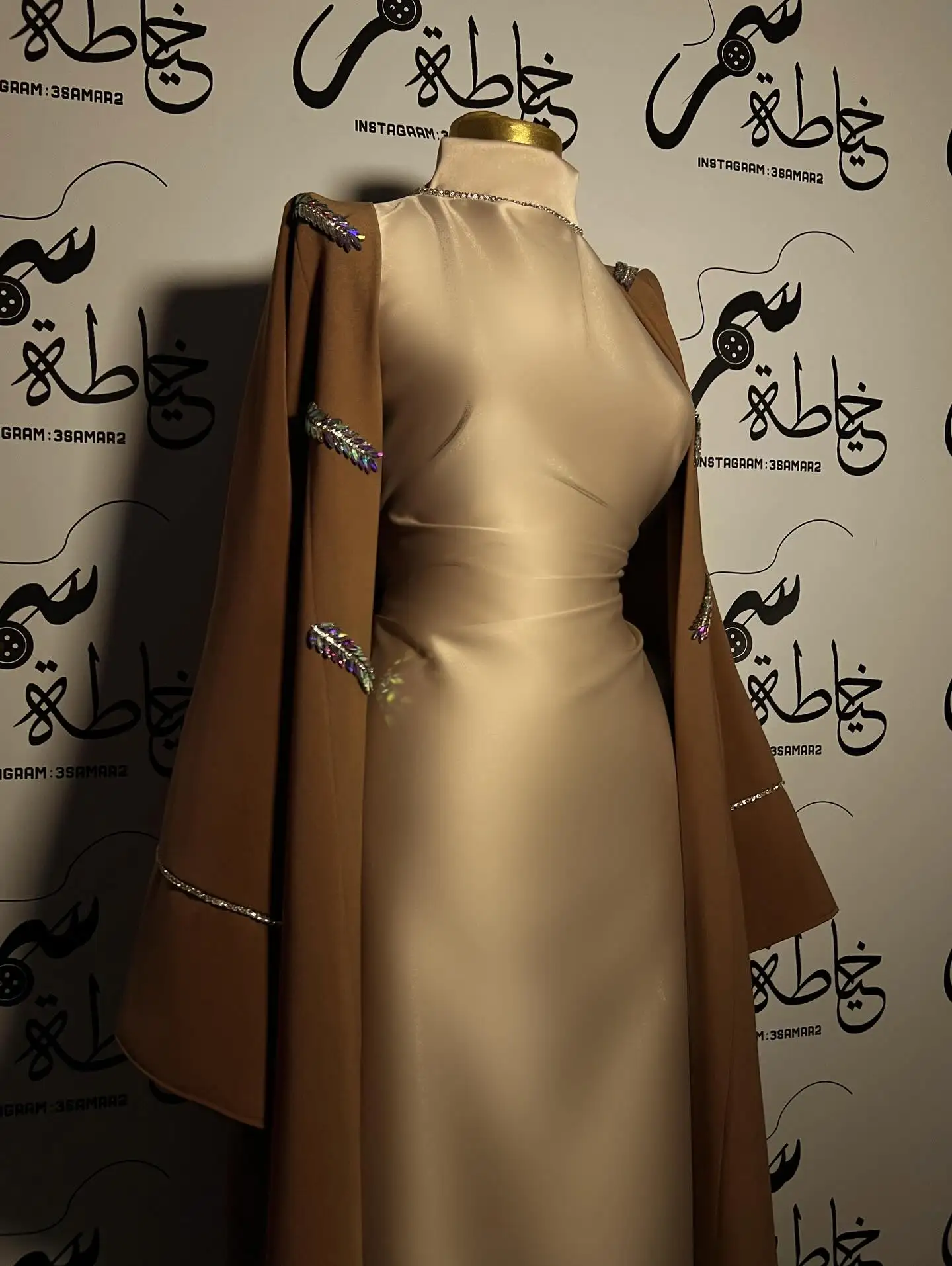 brown eid dress Aidah Tie Back Dress
