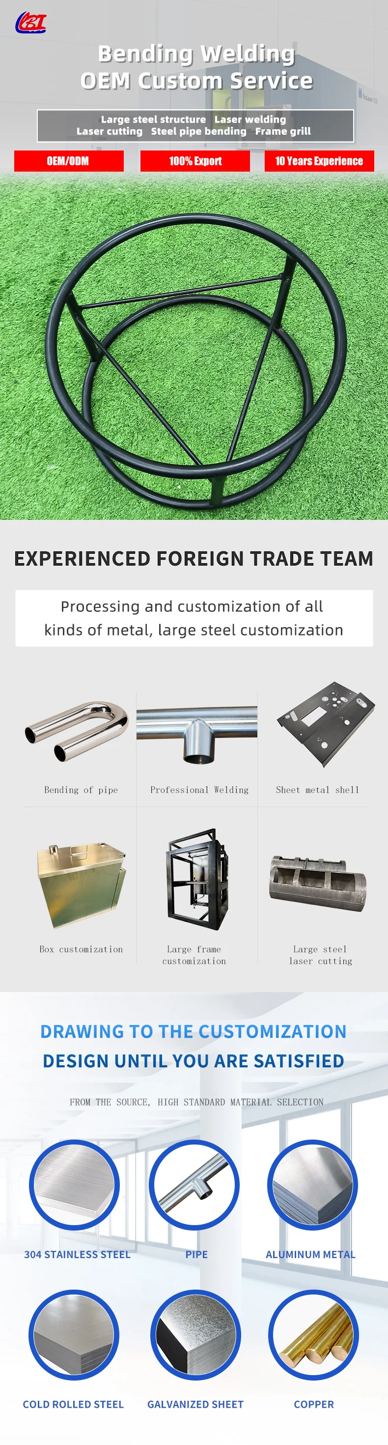 product oem custom sandblasted stainless steel tube laser cutting forming bending frame sheet metal fabrication customized by custom-2