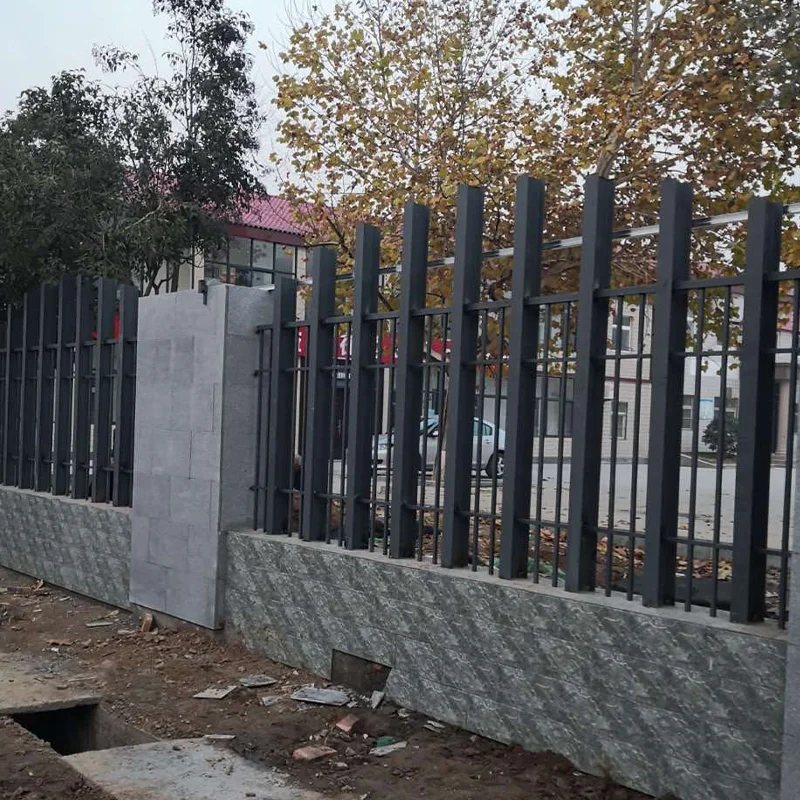 Factory Outdoor Community Villa Garden Protection Fence 3D Metal Zinc Steel Guardrail School Wrought Iron Railings Trellis Gates