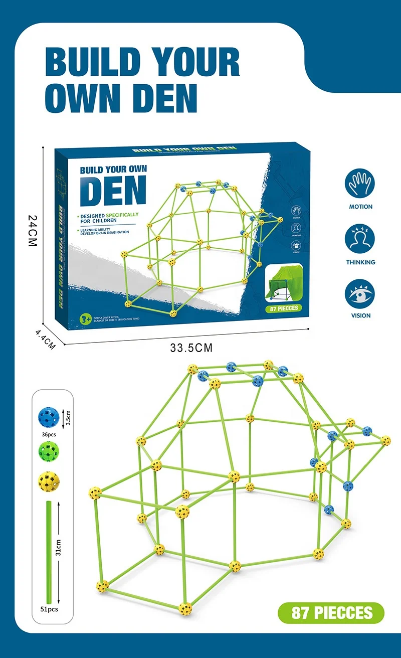 87 шт DIY палатка игрушка с отметками Игровой Набор для строительства площадка замок разработан специально для детей