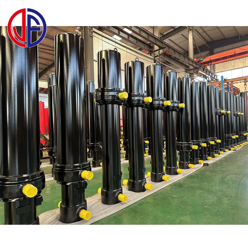 JUNFU Stocks High-quality Replacement Telescopic Cylinders for Parker, Hyva, and Binotto Dump Truck Applications.
