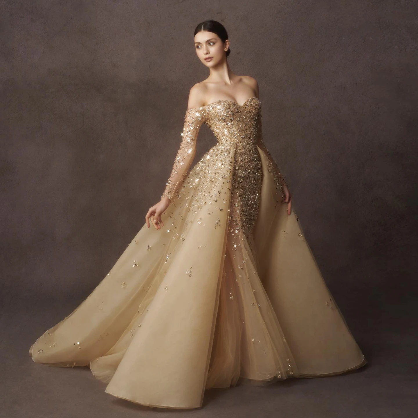 slim fit dress slacks Sweetheart Neck Spaghetti Straps Gold Sequins Prom Dresses, Golden For –  jbydress