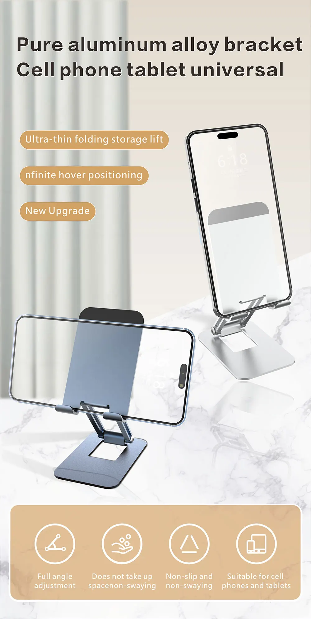 Mobile Phone Holder Adjustable Trendy Flexible Universal Stand Rotating 360 Multifunctional Sjj004 Laudtec supplier
