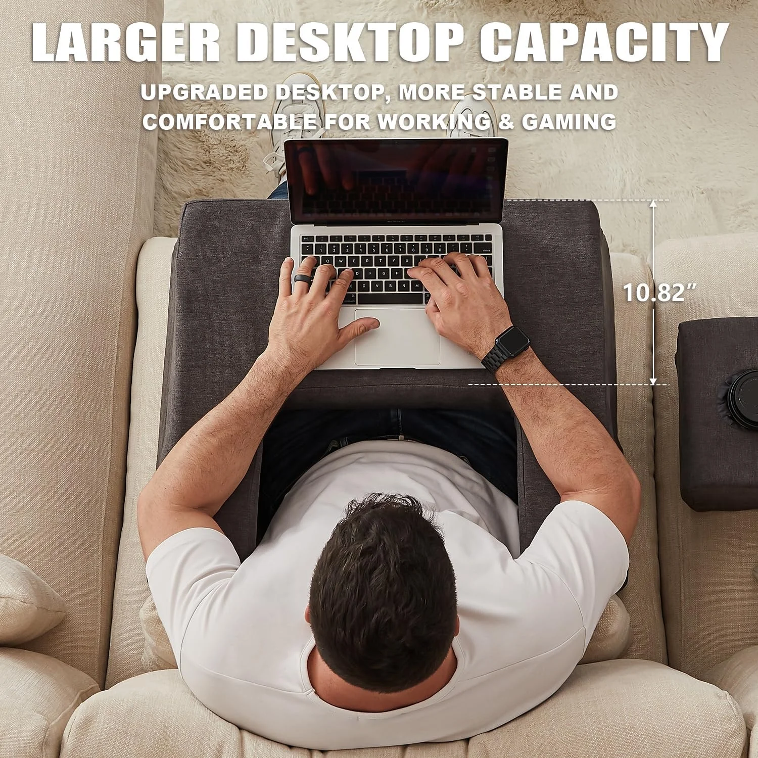 Reposabrazos de cama de lectura de espuma viscoelástica