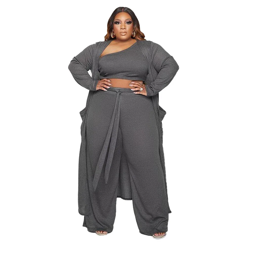 Women's Piece Pajama Loungewear Set Long Cardigan Crop Tops High Waist  Pants Sweatsuit Set Fashionable Premium Elegant Outfits