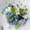 Oversized blue-toned hand bouquet