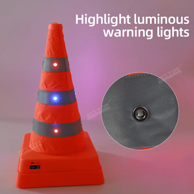9 м Безопасность Солнечный дорожный конус свет Топпер выдвижной ремень индивидуальный дорожный конус 75 см костюм бара эва зеленая шляпа 750 машина