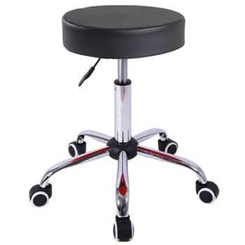 Newly Lovely Custom Explosion-Proof Hairdressing Pulley Large Work Stool Beauty Lift And Rotate Bar Chair With Wheels