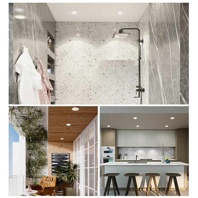 TOSEO Customized Recessed Anti-Glare Waterproof Bathroom Led  GU10 Downlights Ip65 Down Lights