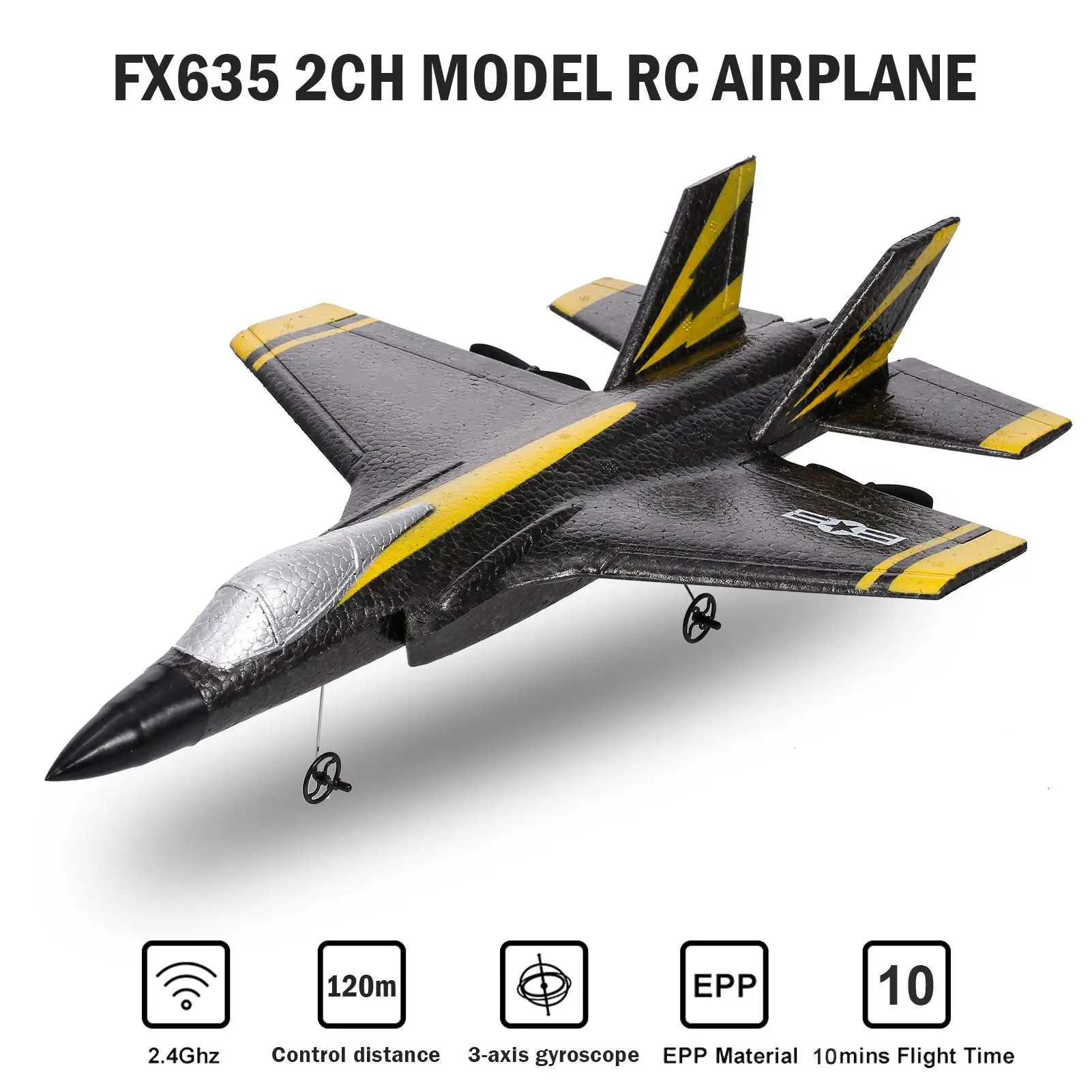 Fx635 2.4g Epp Foam Rc Aircraft Plane Rc Fighter F35 Glider Toys Fixed ...