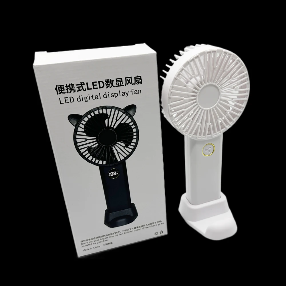 LP Portable Usb Handheld Ceiling Fan Lash Table Fan Summer Must Have Rechargeable Battery Portable Air Cooling Usb Mini Fan