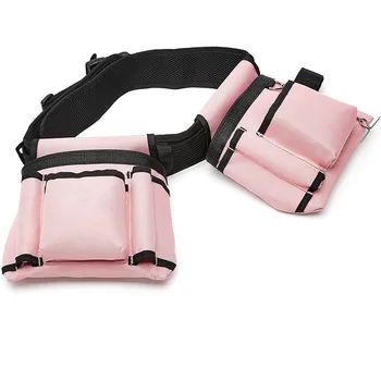Wholesale Foldable Basics Nail Art Tool Bag Adjustable Pink Tools Belt Nail Bag For Women