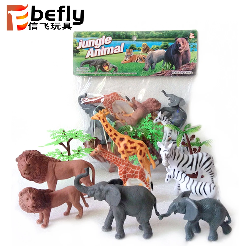 8 Set Wild Animals Figures Toys Set Children Kids Model Toy Kit Hard Plastic、Pop 