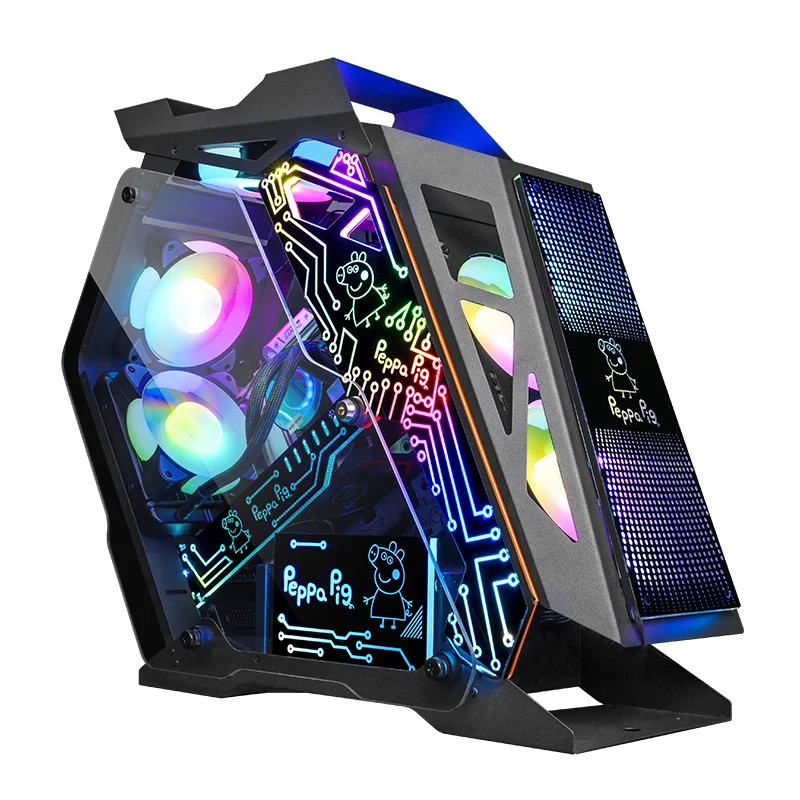 Custom ATX Full Tower PC Case with RGB Lighting & Water