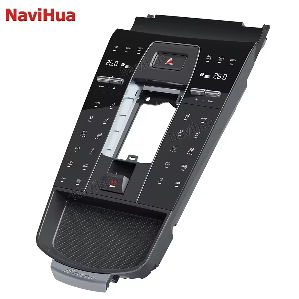 Navihua Car Upgrade Center Control Panel for Porsche Macan 2024 Style Upgrade Dashboard Interior Modification Body Kit Car Parts