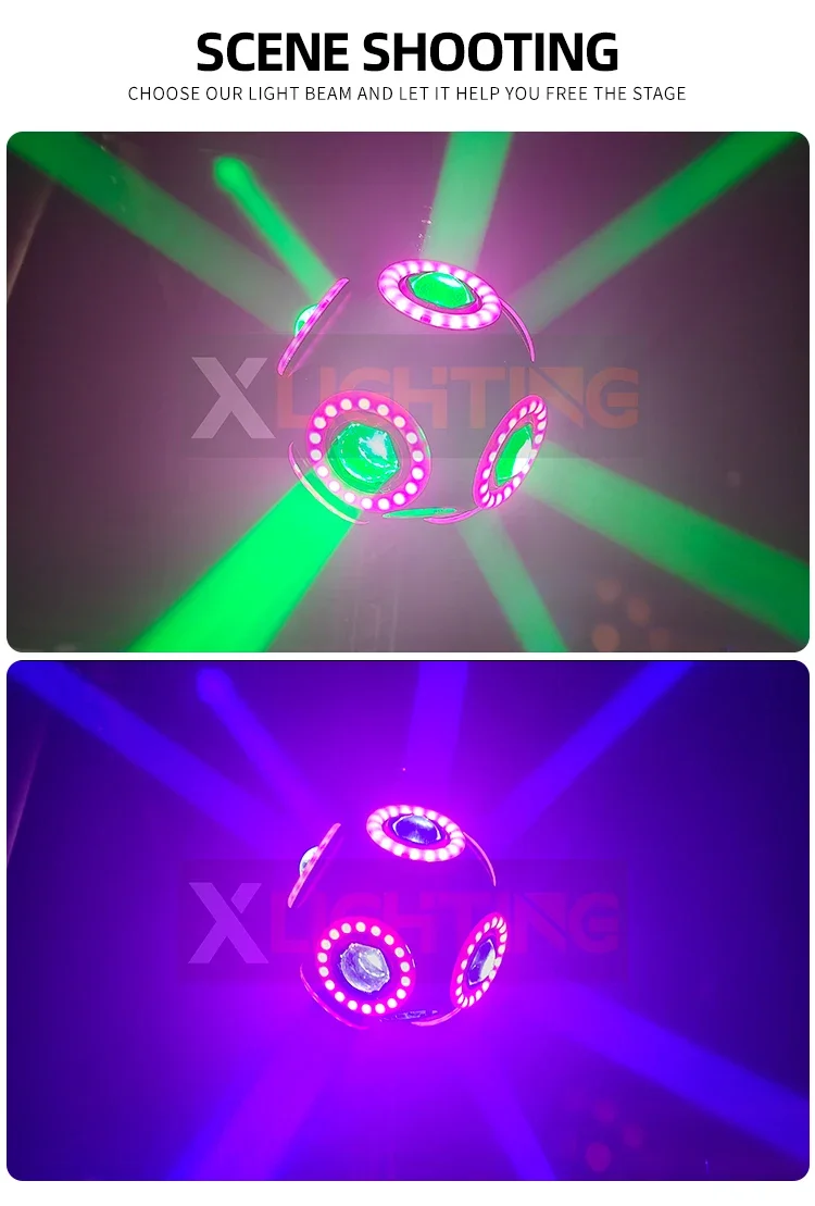 Newest Rgb Kinetic Led Lifting Ball Matrix Light Football For Disco ...