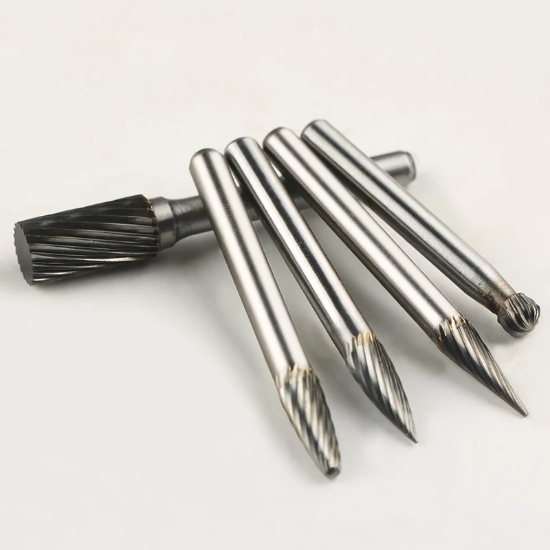 KKDAOKU Tungsten Carbide Rotary Burr Tool Single/Double Cut Wood Carving Metalworking (A/C/D/E/F Types)