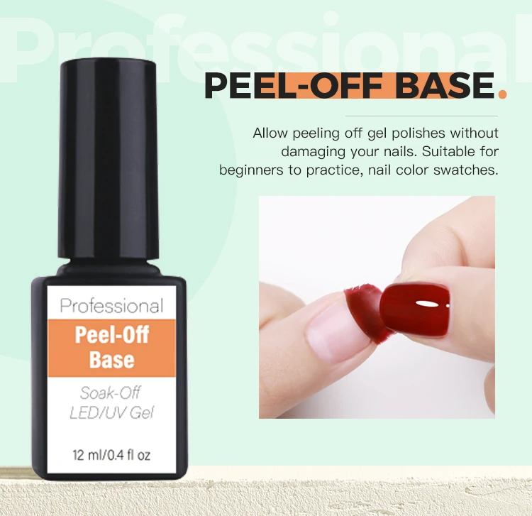 Oem No Acid Rubber Base Nail Gel Polish Base Coat Uv Nail Gel Wholesale