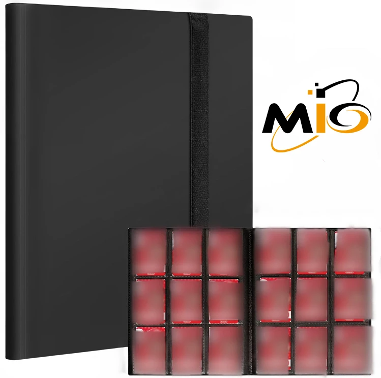 MIO Custom Red PU Leather Football Card Holder Binder 9-12 Pockets with  Zipper Sleeve and Cartoon Pattern