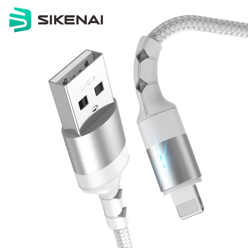 USB-кабель для быстрой зарядки Sikenai 5A с автоматическим отключением питания для iphone 11 XS XR