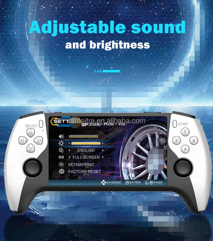 S SF3500 レトロ携帯ゲーム機 5インチIPS 64GB 20000ゲーム 1.2G