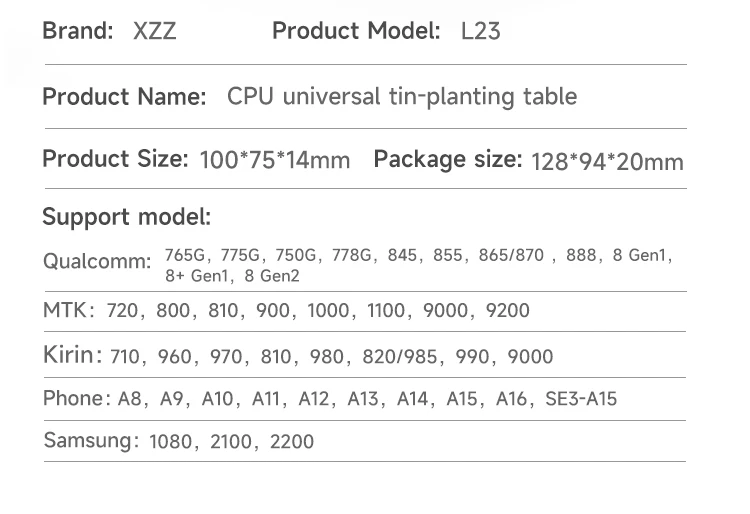 XZZ L23 Universal CPU Reballing Station Magnetic Auto Clamping BGA Tin Planting Table for Chip Repair