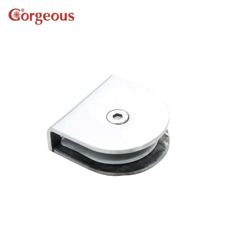 china wholesale Gorgeous stainless steel glass clamp shower door hinge set wall to glass hinge sliding door shower hinge