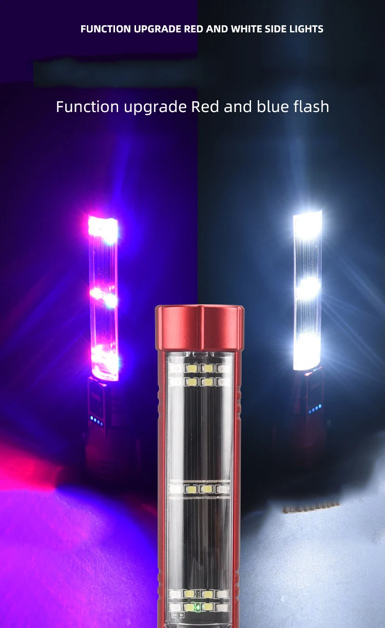 Car Flashlight Rays Car Flashlight with Solar Power - Bright LED Emergency Light