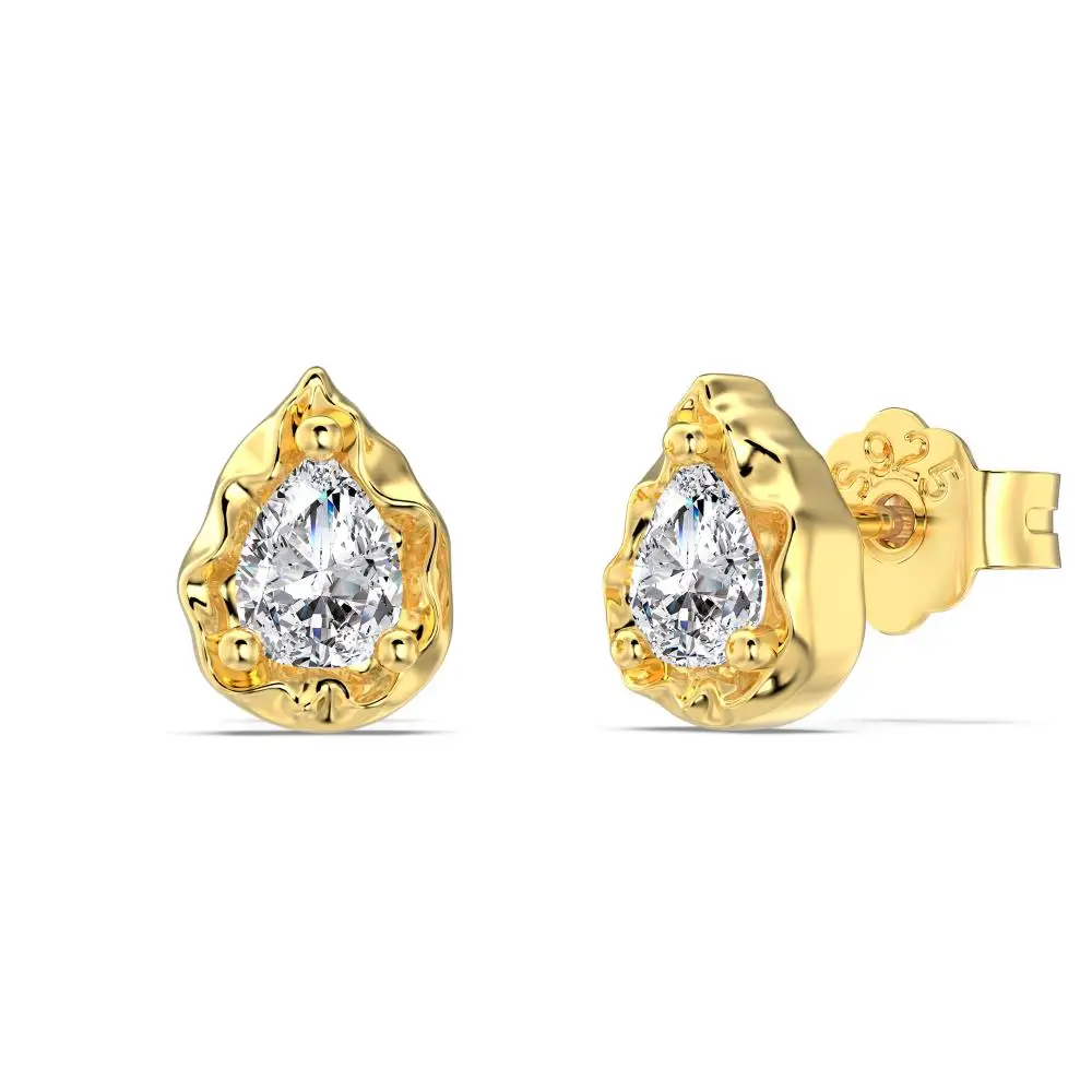 KAKODIY Stock Luxury Jewelry Stud Earrings Sterling Silver 925 Sterling Silver 5A Cubic Zirconia Drop Stud Earrings detail 2