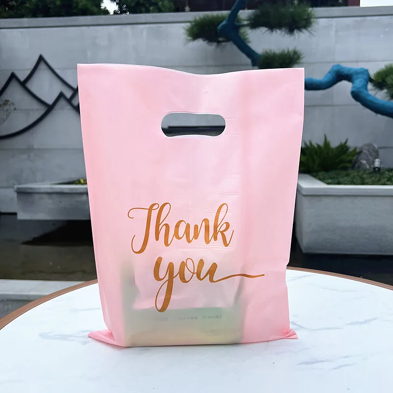 Custom Print plastic biodegradable packing bag clothes Bags Black Merchandise Thank You Bags For Boutique Retail Shopping Gift details