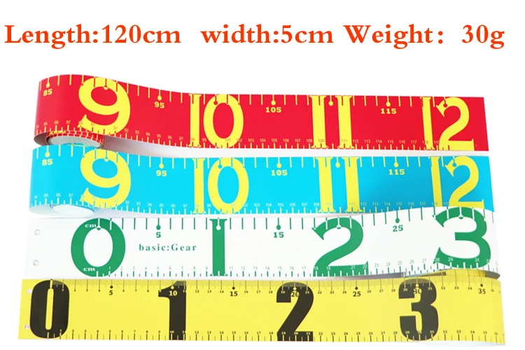 PATIKIL Fish Ruler 120cm, Waterproof Fish Measuring Tape For Boat Fishing Kayak Workbench Red Yellow