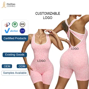 Under Lulu Custom Sports Outdoor Quick-drying Yoga Suit Shorts Fitness Women's Riding Yoga Leopard Print Jumpsuit