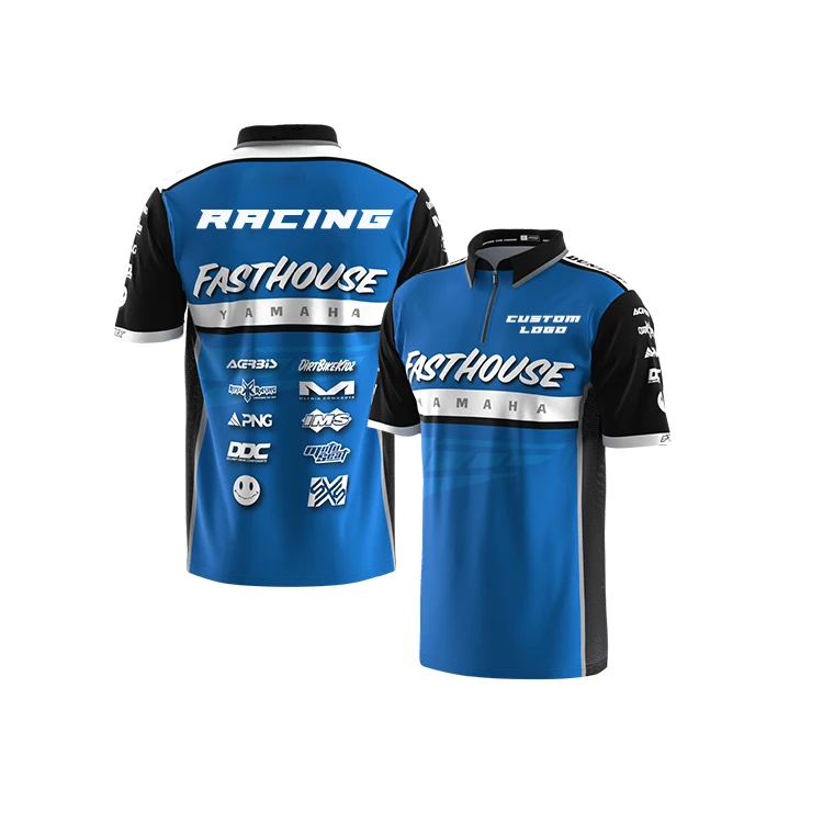 Men's Unisex Racing Pit Crew Shirt Sublimation Print Casual Button Down  Polo Shirts