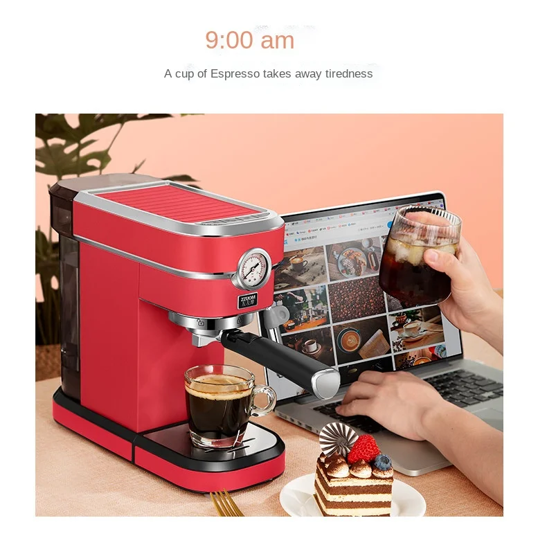 New Italian Coffee Machine Household Semi Automatic Latte art steam coffee machine milk frother