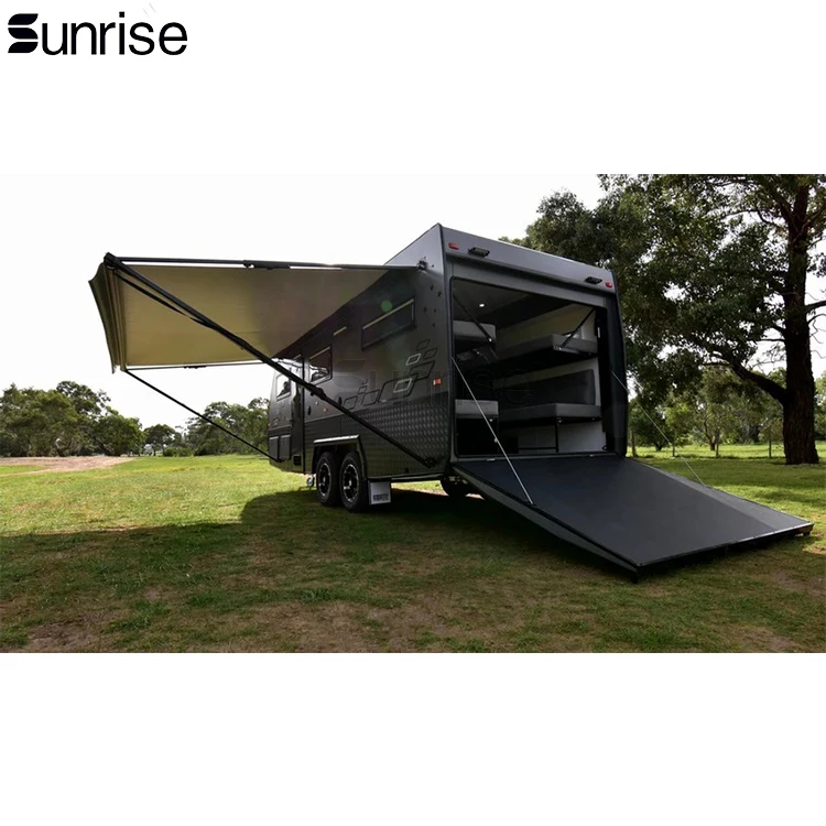 Sunrise Fiberglass Toy Hauler Camper Travel Trailer,Export Wholesale