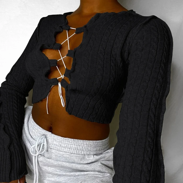 bust crop sweater