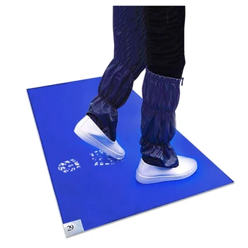 AEGIRSAFE Eco Friendly White Blue Adhesive Floor Cleaning Basketball Sticky Mat