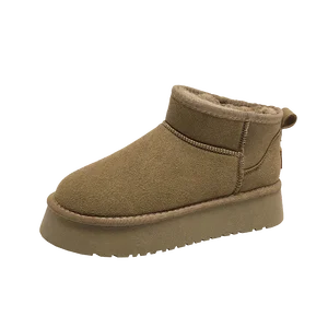 New Fashion Classical Ladies Thick Bottom Shoes Non Slip Large Cotton Warm Comfortable Snow Boots