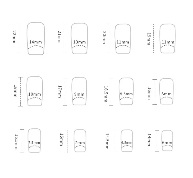 24pcs French False Nails Almond False Nails With Glue Press On Star