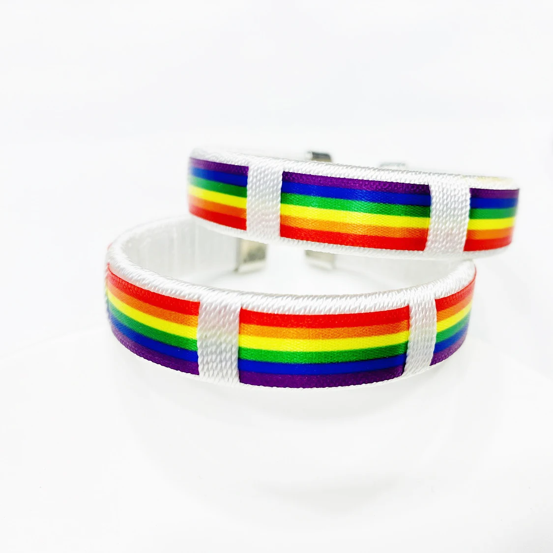 2 Pezzi Braccialetti Gay, Braccialetti Pride, Braccialetti Arcobaleno, Bracciale RegolabileArcobaleno, Arcobaleno Braccialetto Intrecciato, per