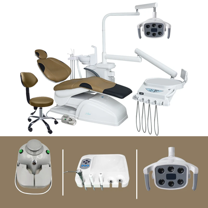 Light Led DENTAL UNIT CHAIR Price Exporter Parts Dental Portable Chair with armrest manufacture