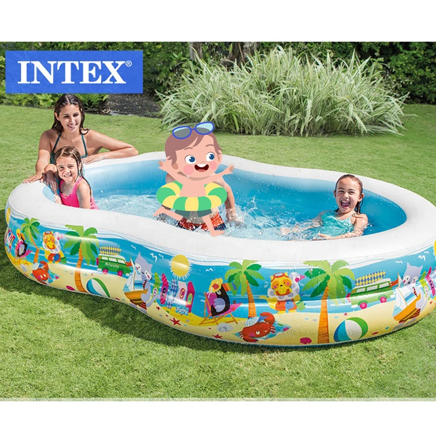 INTEX Swim Center Seashore Pool - 572 Liter Kinderplantschbecken Mit Ozean-Design